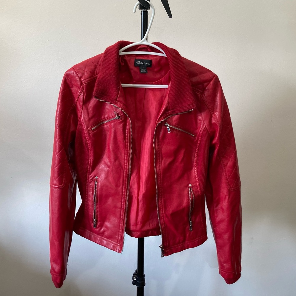 Seductions red pleather jacket